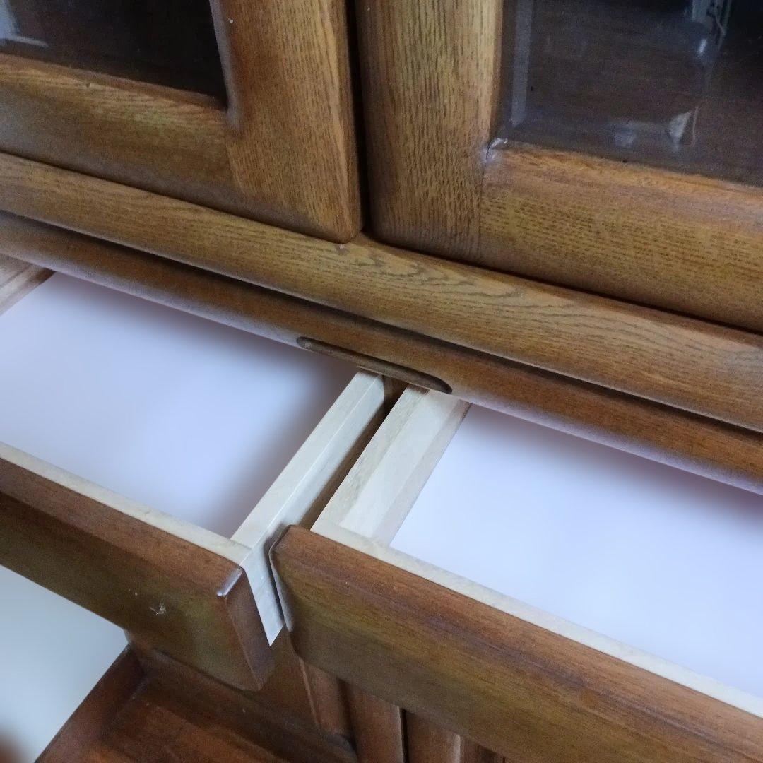 アンティーク レトロ 古家具 茶棚 食器棚 引き戸