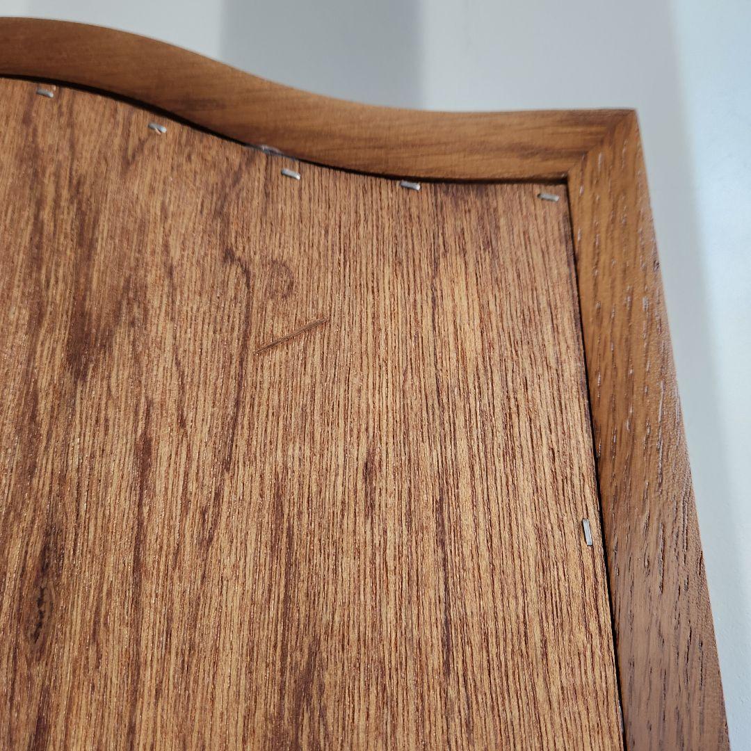 美品 ヴィンテージ　木製フレーム　ウォールミラー 壁掛け鏡 天然木 鏡