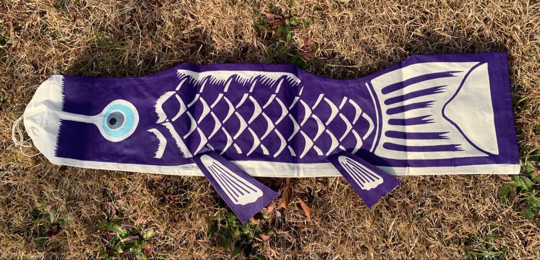 歌川広重「名所江戸百景　水道橋駿河台」手染め豆広重鯉1.1m子鯉紫セット鯉のぼり