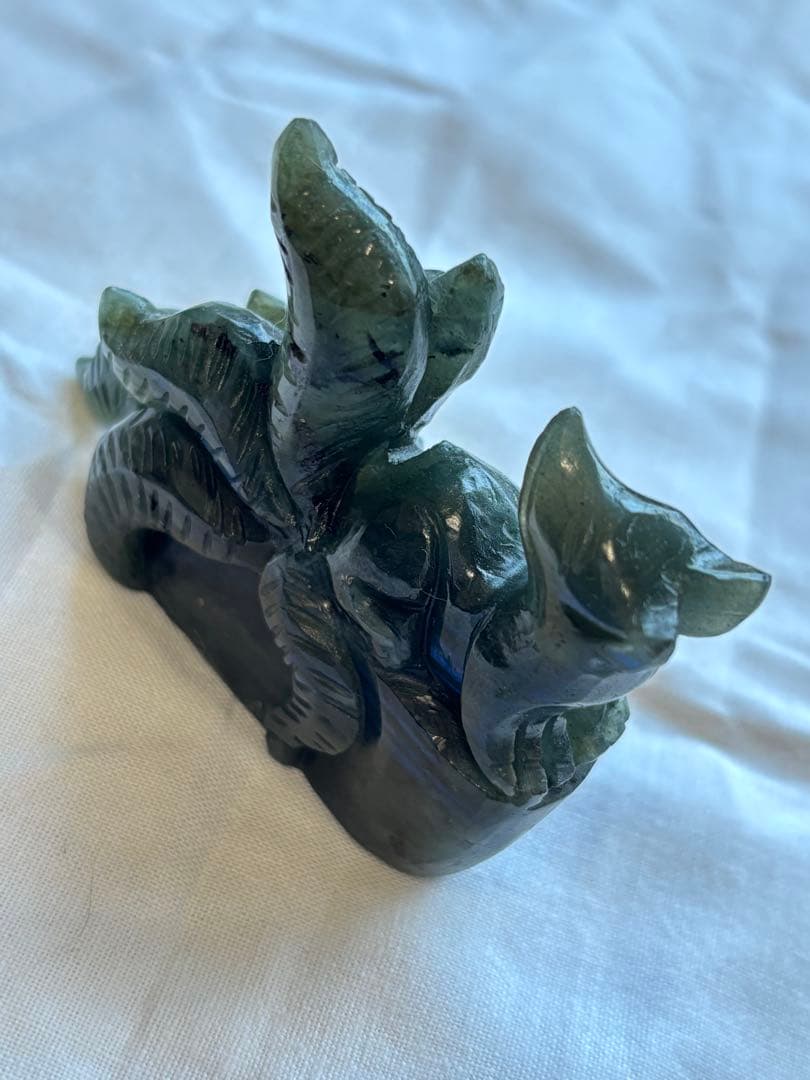 天然石ラブラドライト 九尾 妖精キツネ