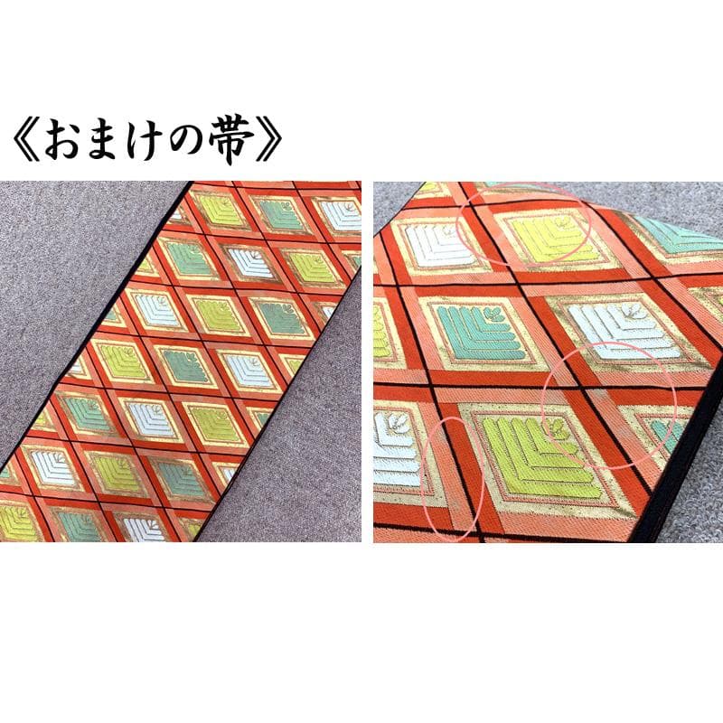 510ag19□七五三 七歳 セミアンティーク 女児 着物&袋帯(おまけ) □