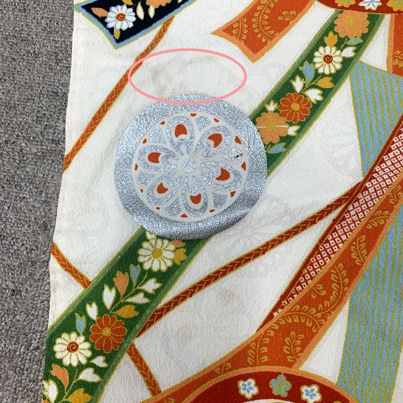 510ag19□七五三 七歳 セミアンティーク 女児 着物&袋帯(おまけ) □