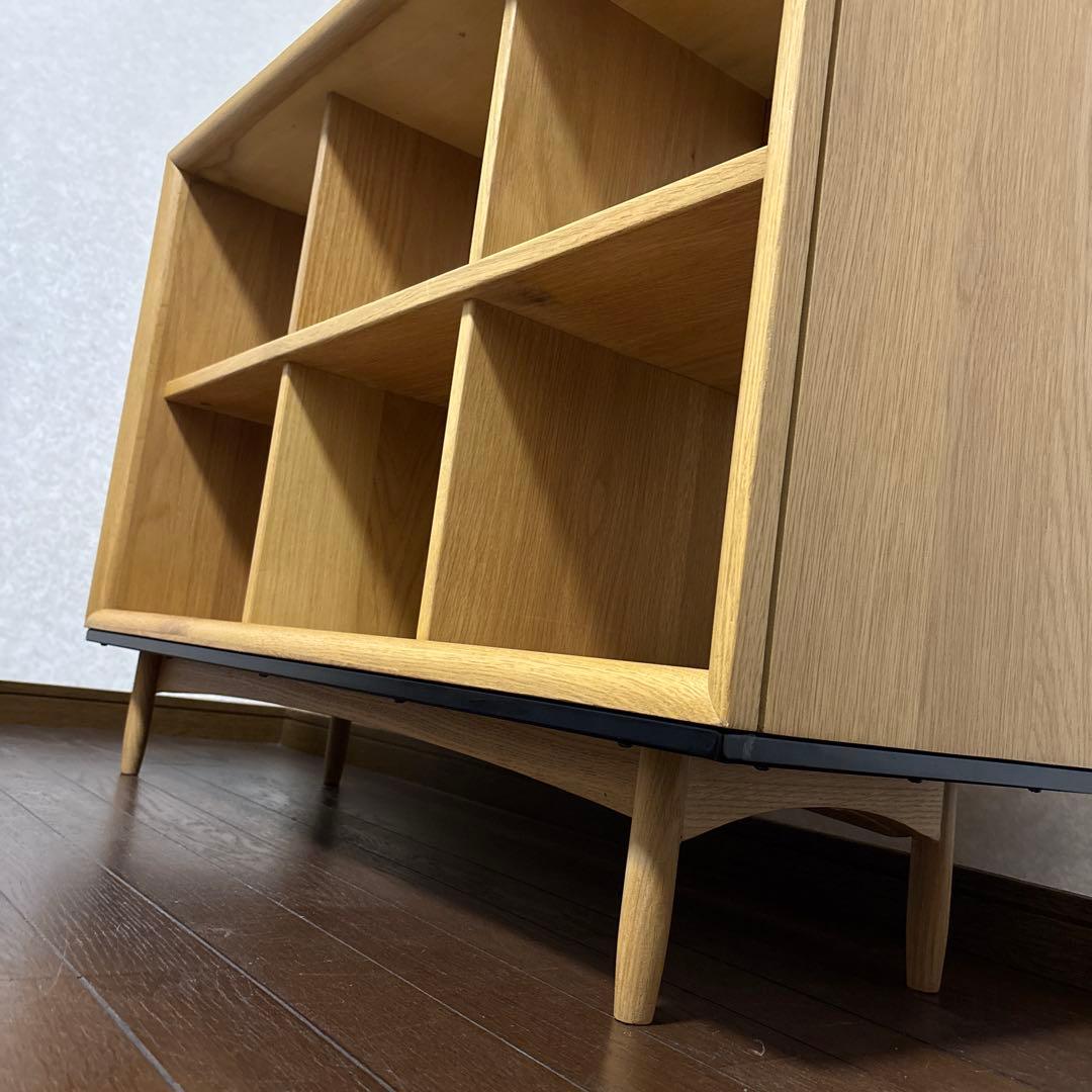 【美品】オープンシェルフ ナチュラル オーク材 棚 ディスプレイ シェルフ