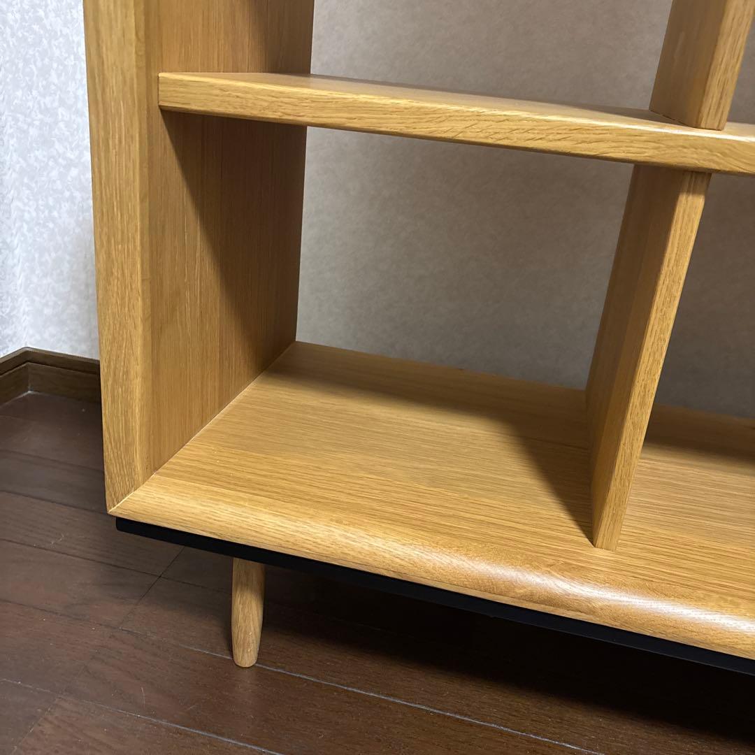 【美品】オープンシェルフ ナチュラル オーク材 棚 ディスプレイ シェルフ