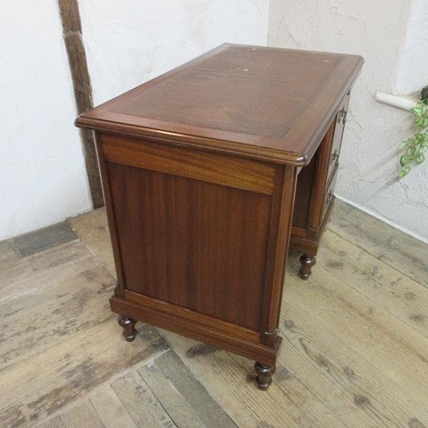 イギリス アンティーク 家具 レディーデスク 机 木製 マホガニー 6630d