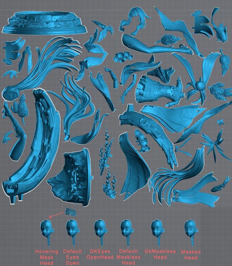 1/7　未塗装 未組立　フィギュア　ガレージキット　原神　コロンビーナ