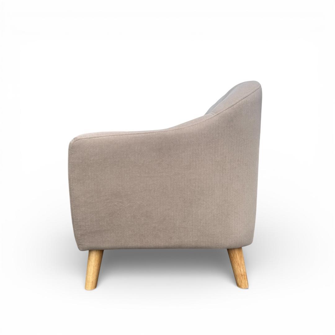 【新品】北欧風 2人掛け コンパクトソファ ベージュ 2WAY ローソファ可能