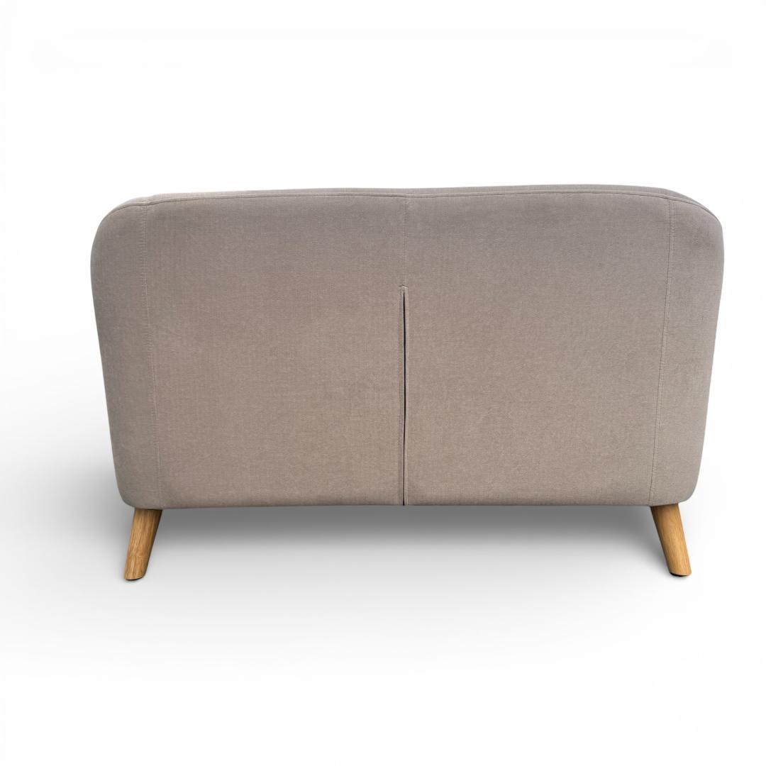 【新品】北欧風 2人掛け コンパクトソファ ベージュ 2WAY ローソファ可能