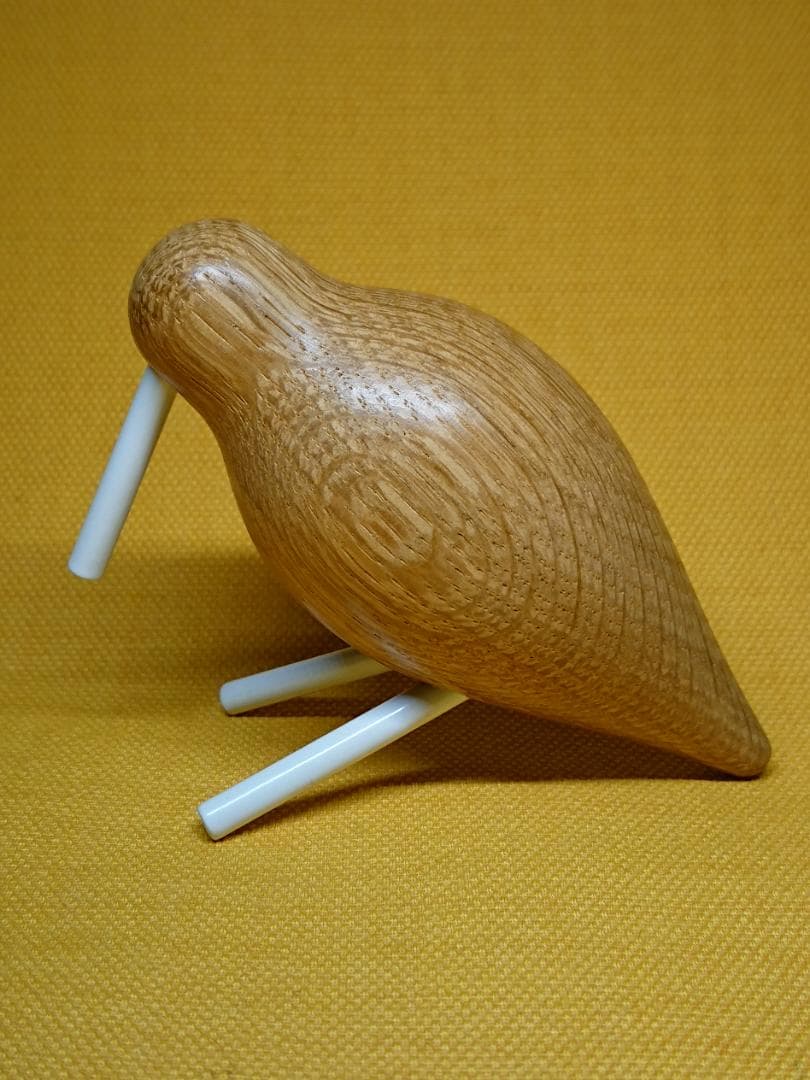 【美品】鳥　木彫　北欧　オブジェ　置物　インテリア　工芸品　美術品　A2820