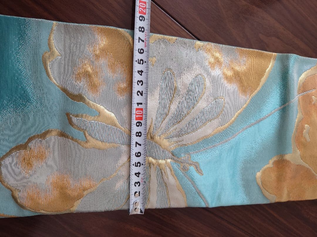 七五三　ハーフ成人式　ジュニア帯　大人用正絹袋帯からの作り帯　1点物　蝶柄