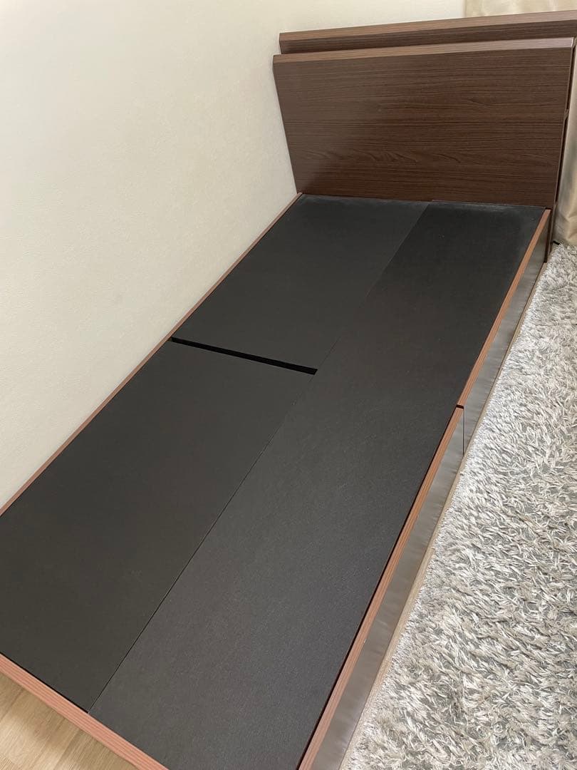 シングルベッド　東京インテリア　収納付き