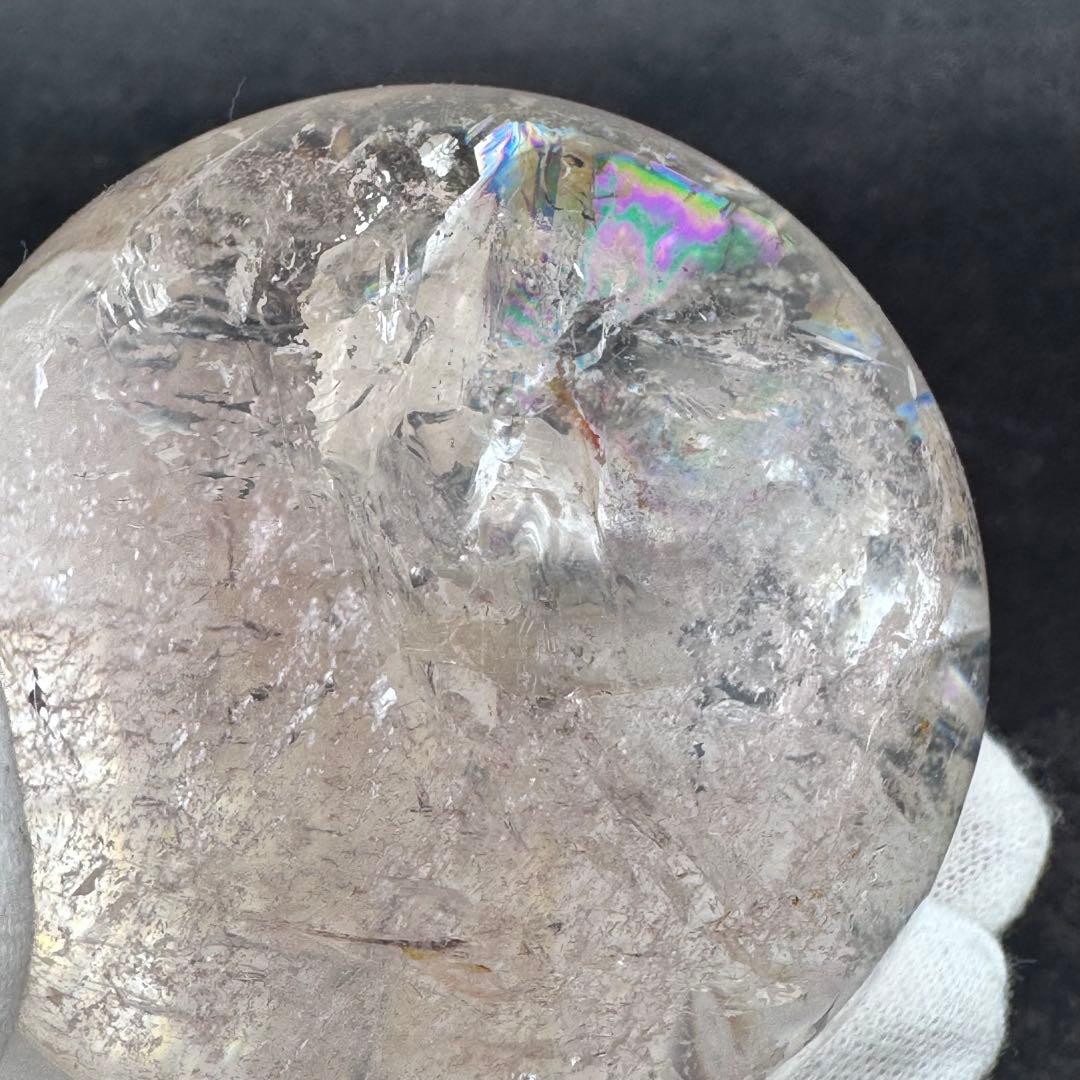 M-43ピンクアゼツライト丸玉 ピンク層状スフィア ピンククォーツ65.5mm