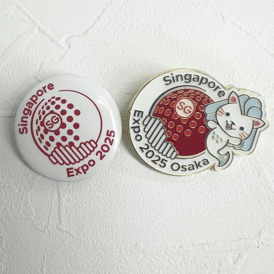 大阪関西万博 シンガポールパビリオン マーリー ピンバッジ 缶バッジ 2