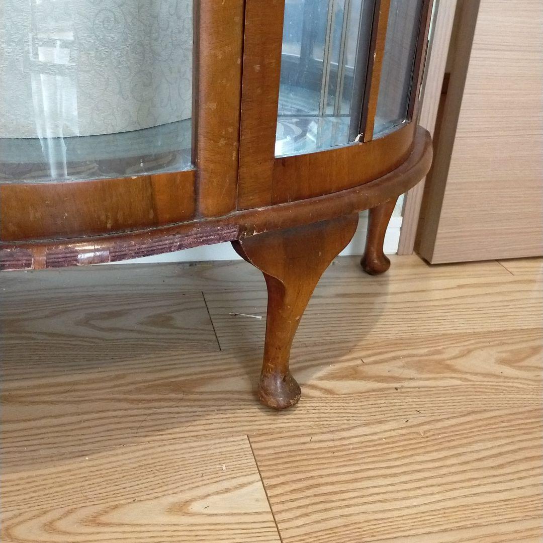 送料込 アンティークキャビネット飾り棚 猫脚