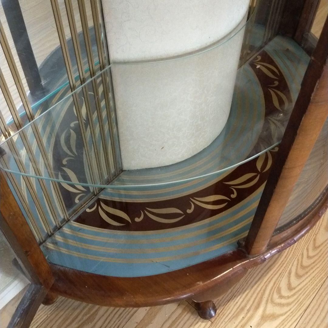 送料込 アンティークキャビネット飾り棚 猫脚