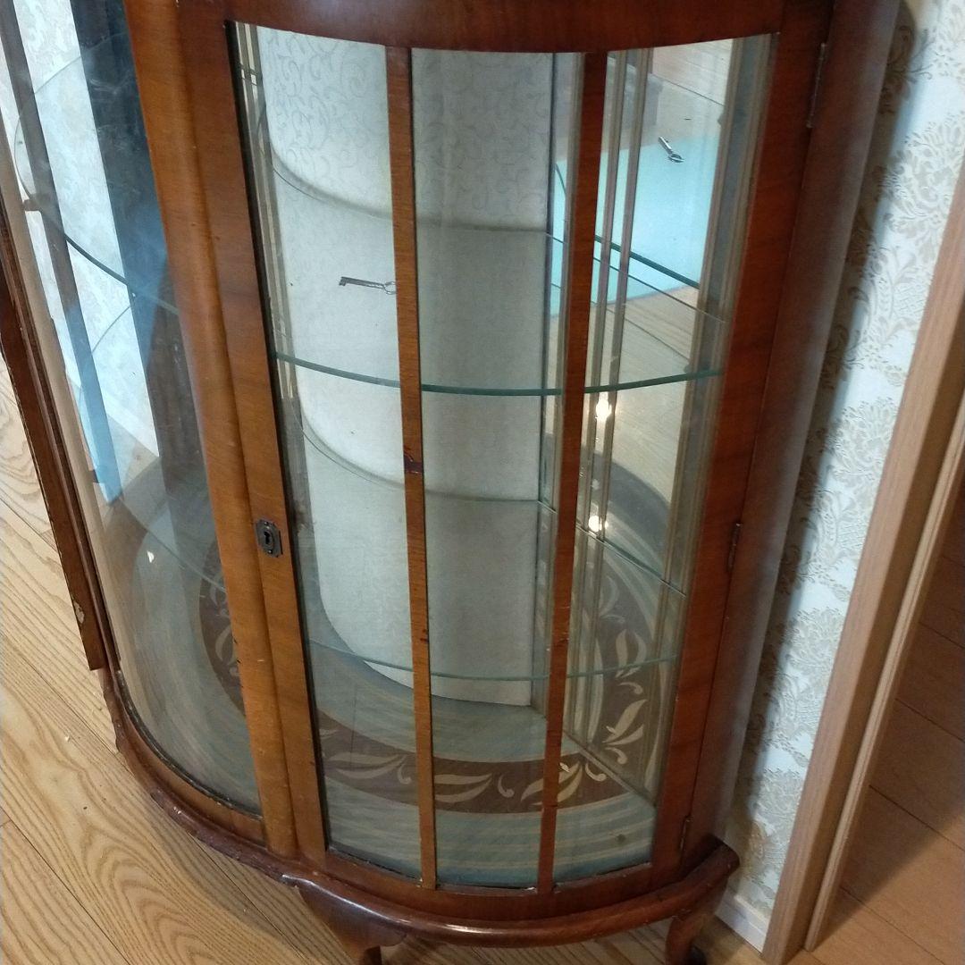 送料込 アンティークキャビネット飾り棚 猫脚