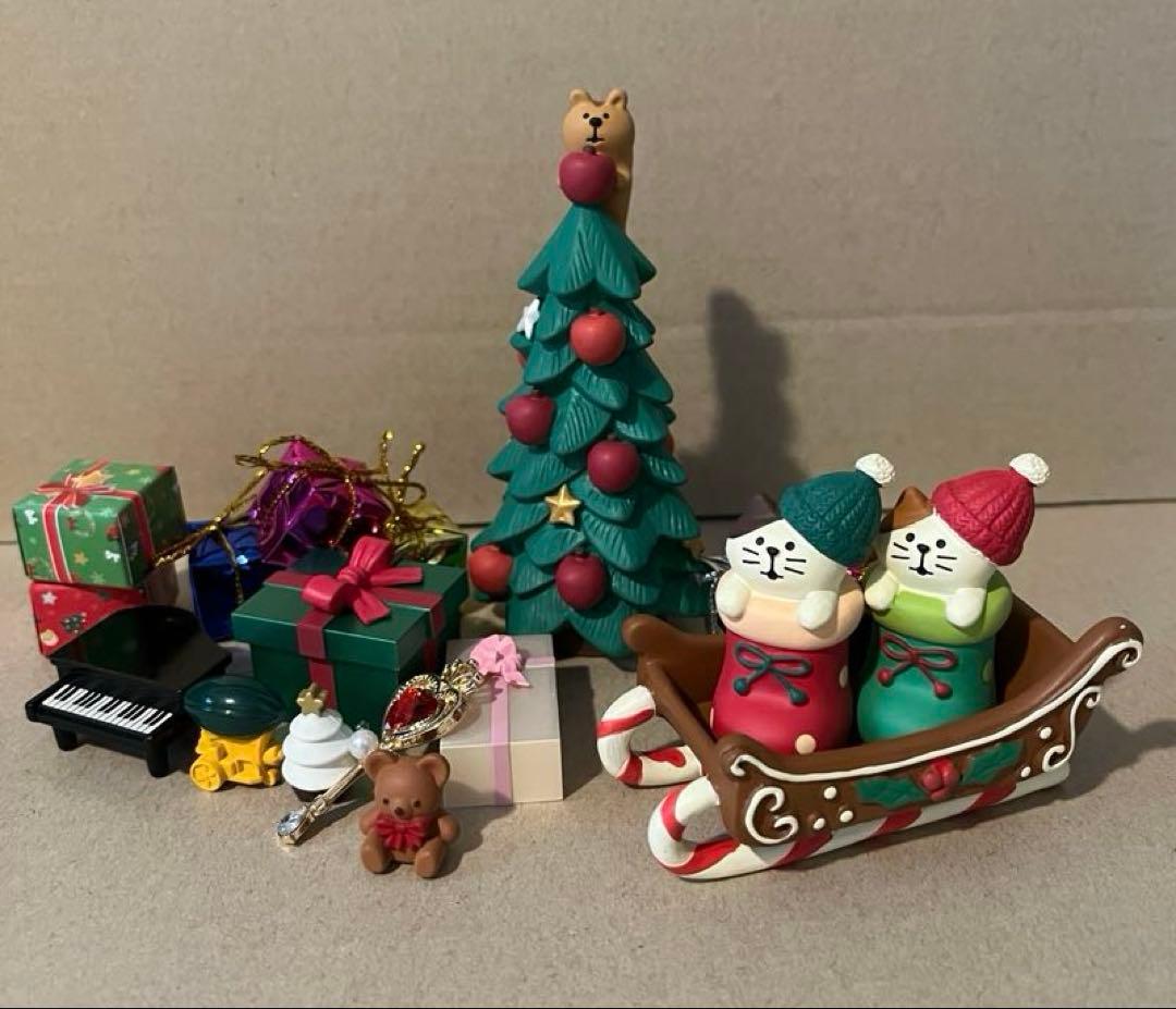 デコレ　コンコンブルconcombre リスのクリスマスツリー　お菓子のそり
