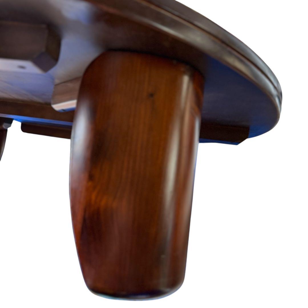 HR845 木目が素敵なレトロ　円卓　ちゃぶ台　125cm　シャビーシック