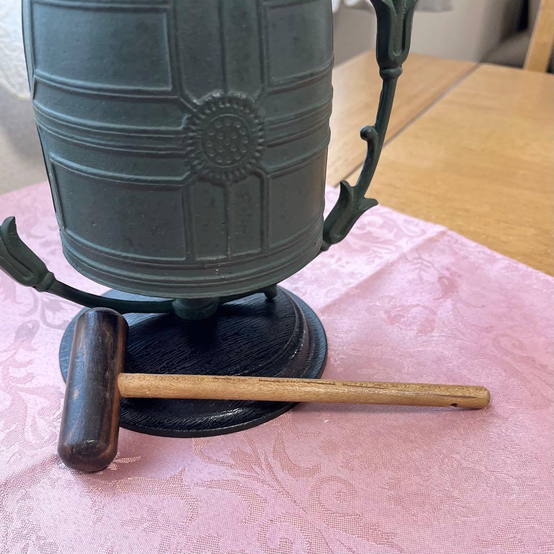 金寿堂謹製 薬師寺 白鳳の鐘 報恩鐘 金属製 喚鐘 梵鐘 骨董品 中古