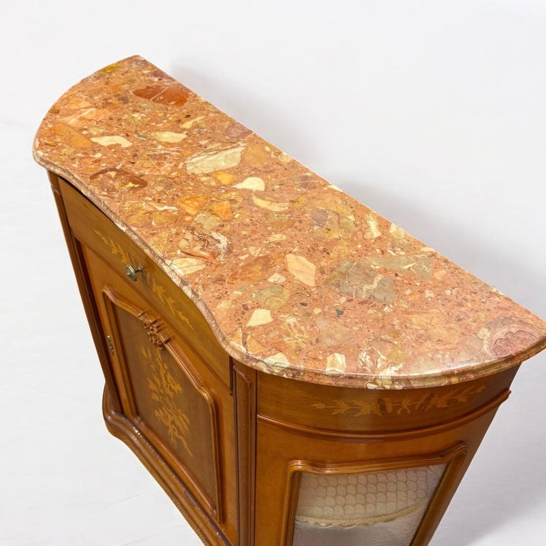 FP PASI　イタリア　アンティーク　サイドボード　キャビネット　象嵌　大理石