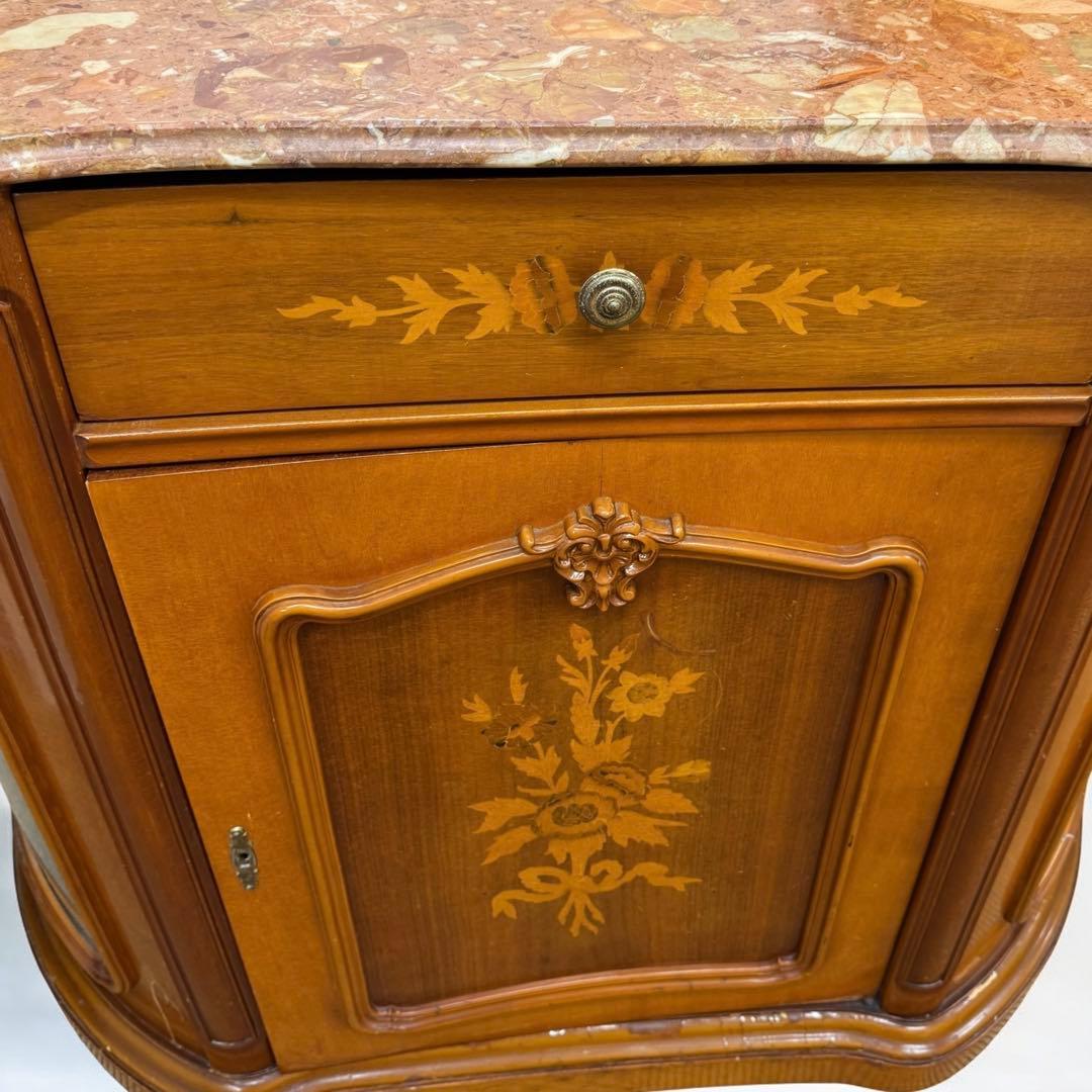 FP PASI　イタリア　アンティーク　サイドボード　キャビネット　象嵌　大理石