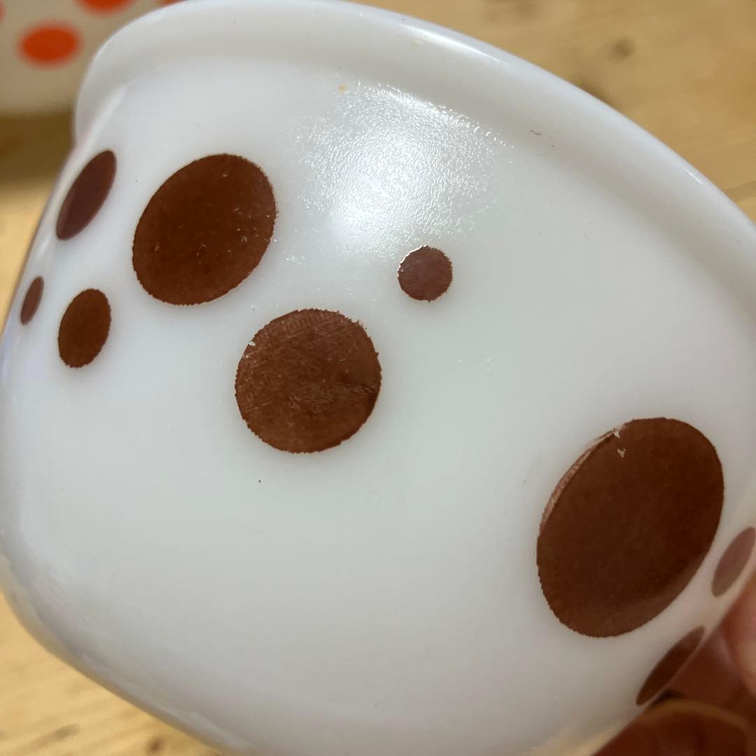 レア品　ヘーゼルアトラス　ミキシングボウルドット入れ子　ボウルセット