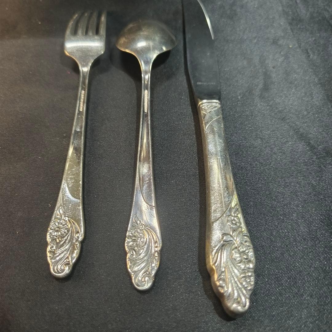 アメリカ骨董 コミュニティ シルバーカトラリーボックス付 全45点 1940年代