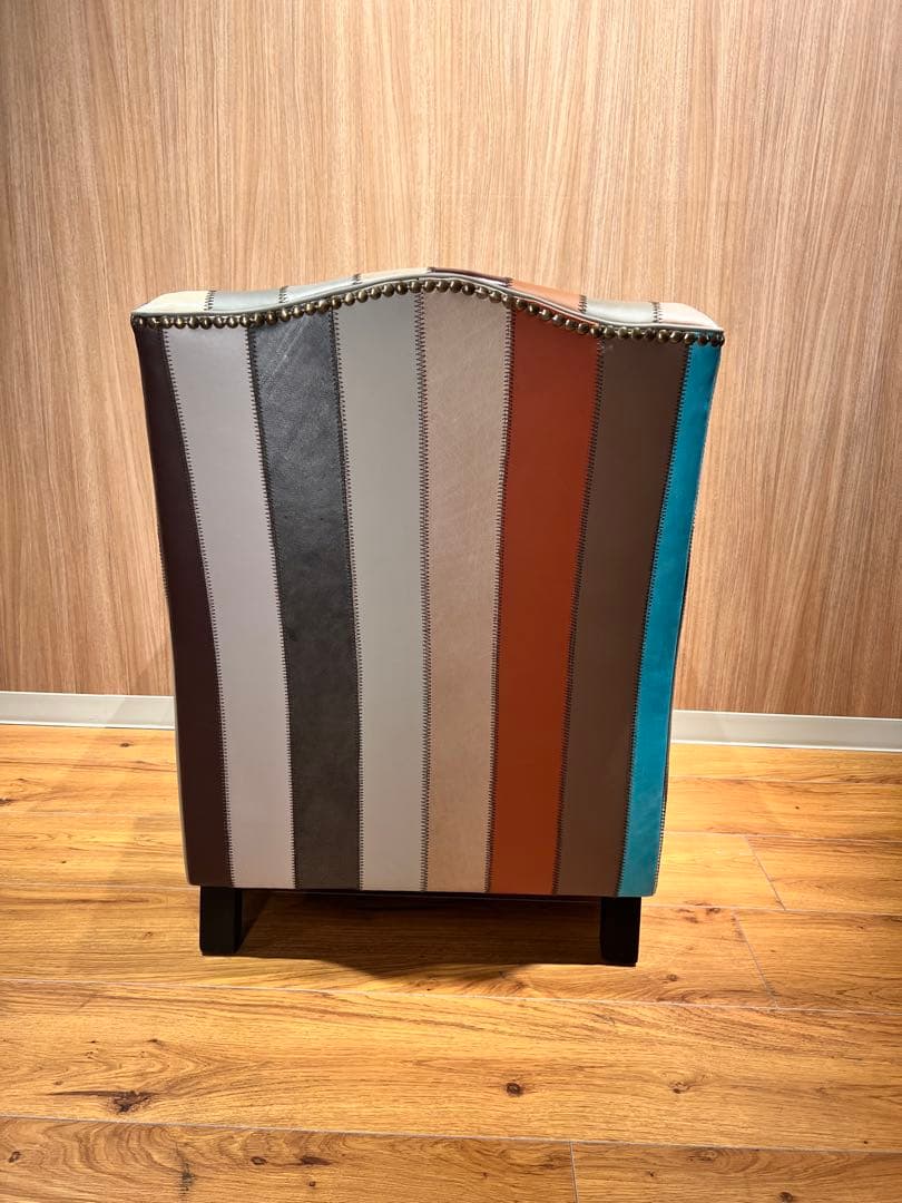 ストライプ柄 アームチェア