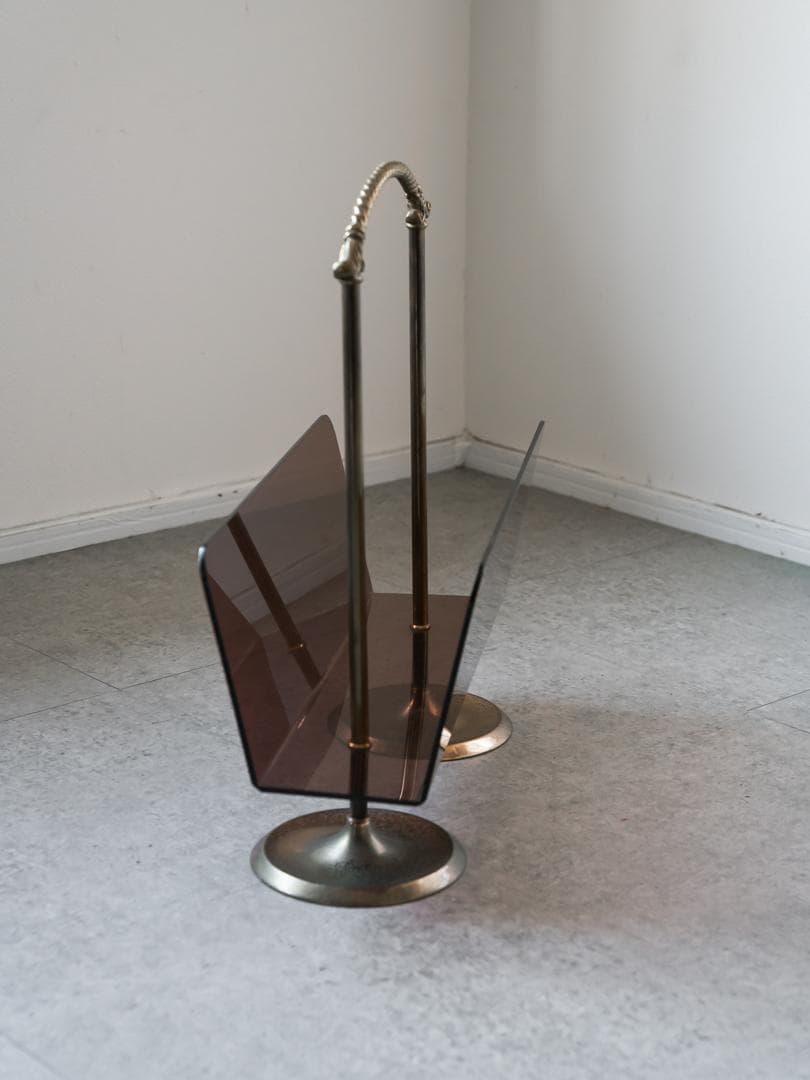 60-70's vintage アクリル マガジンラック/収納 レトロモダン