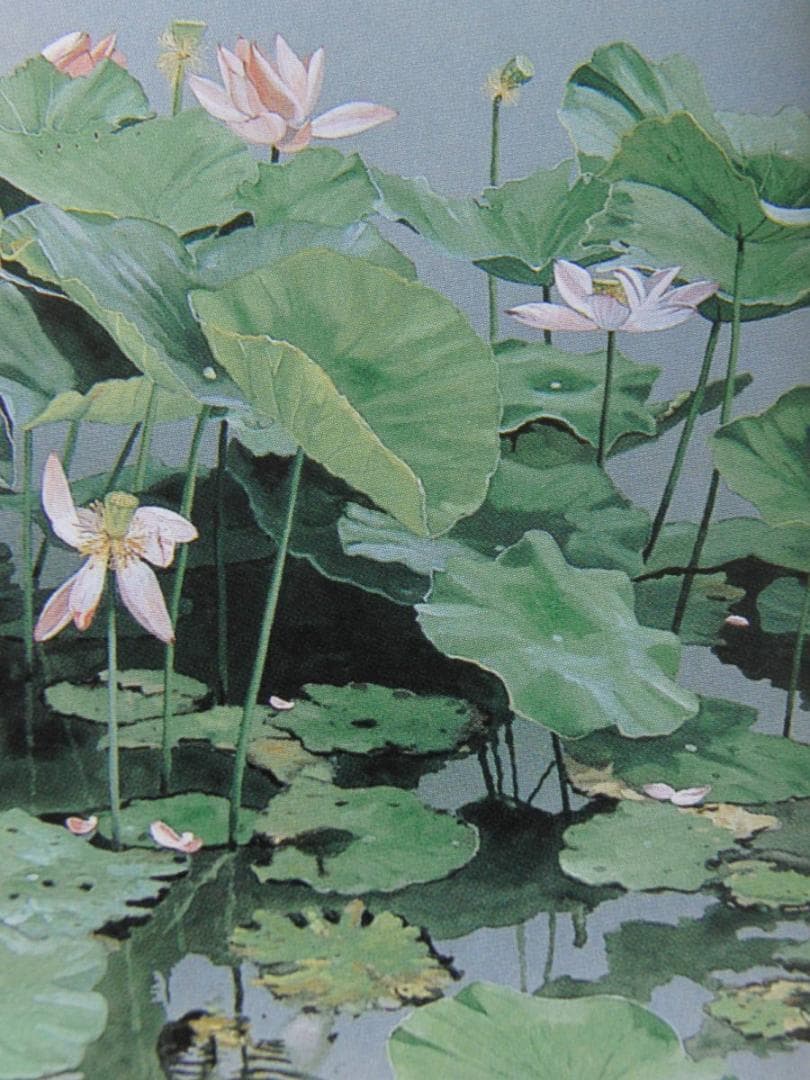 浜田泰介、【晩夏】、希少な額装用画集より、状態良好、新品額装付