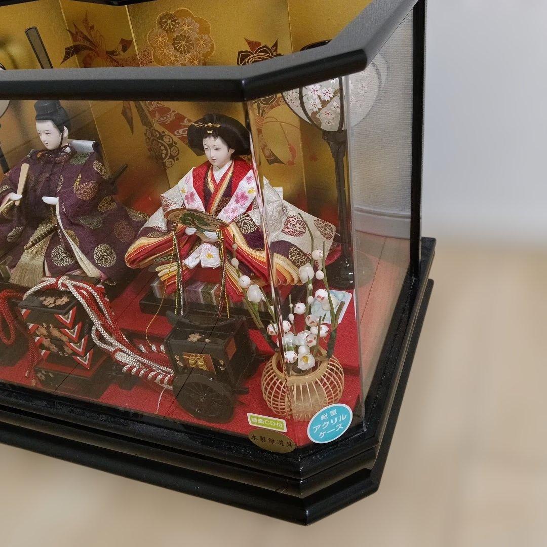 吉徳雛人形 親王飾り ※明かり点灯 コンセント付 上蓋破損 - メルカリ