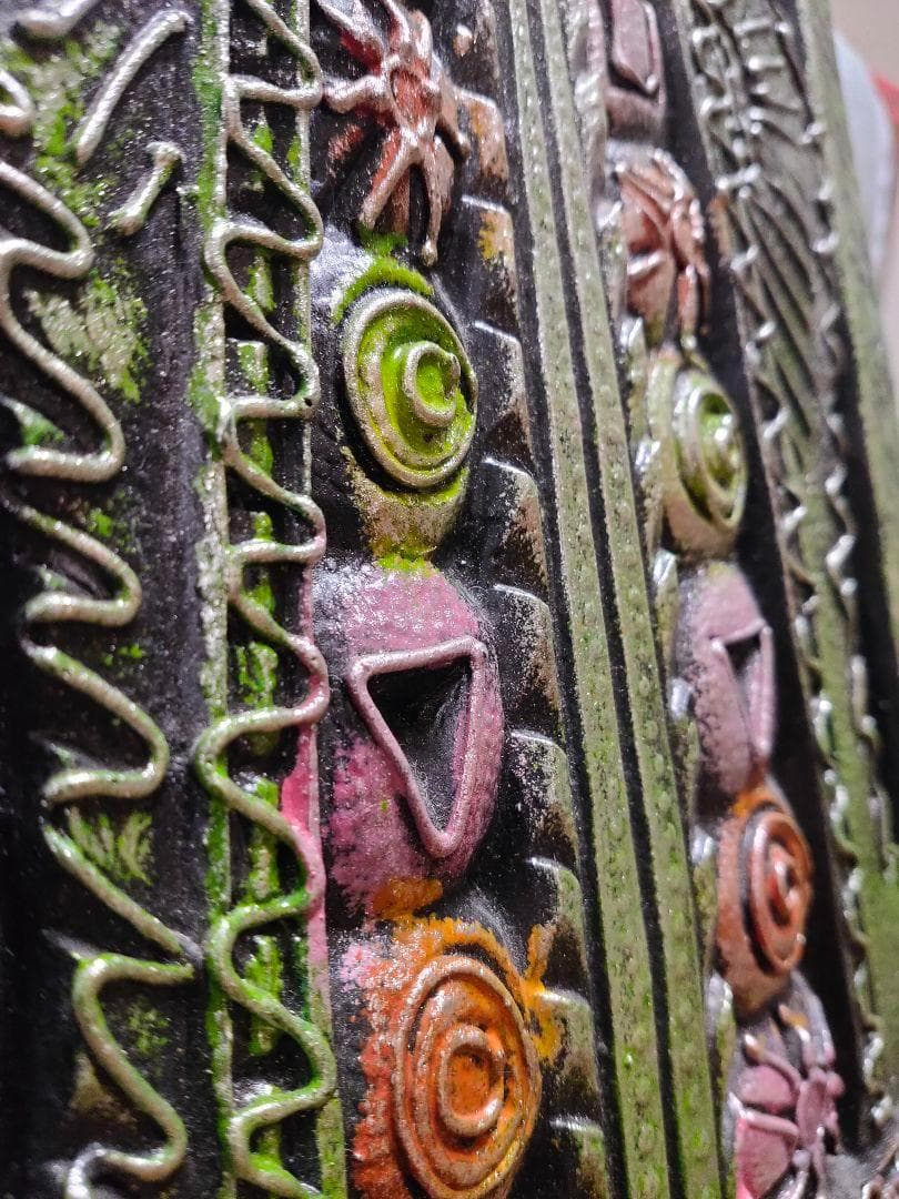 民族 木彫り 飾りボード アンティーク 魔除 エスニック