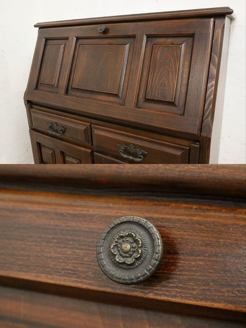 【so】オールドカリモク◆ライティングデスク机・クラシック