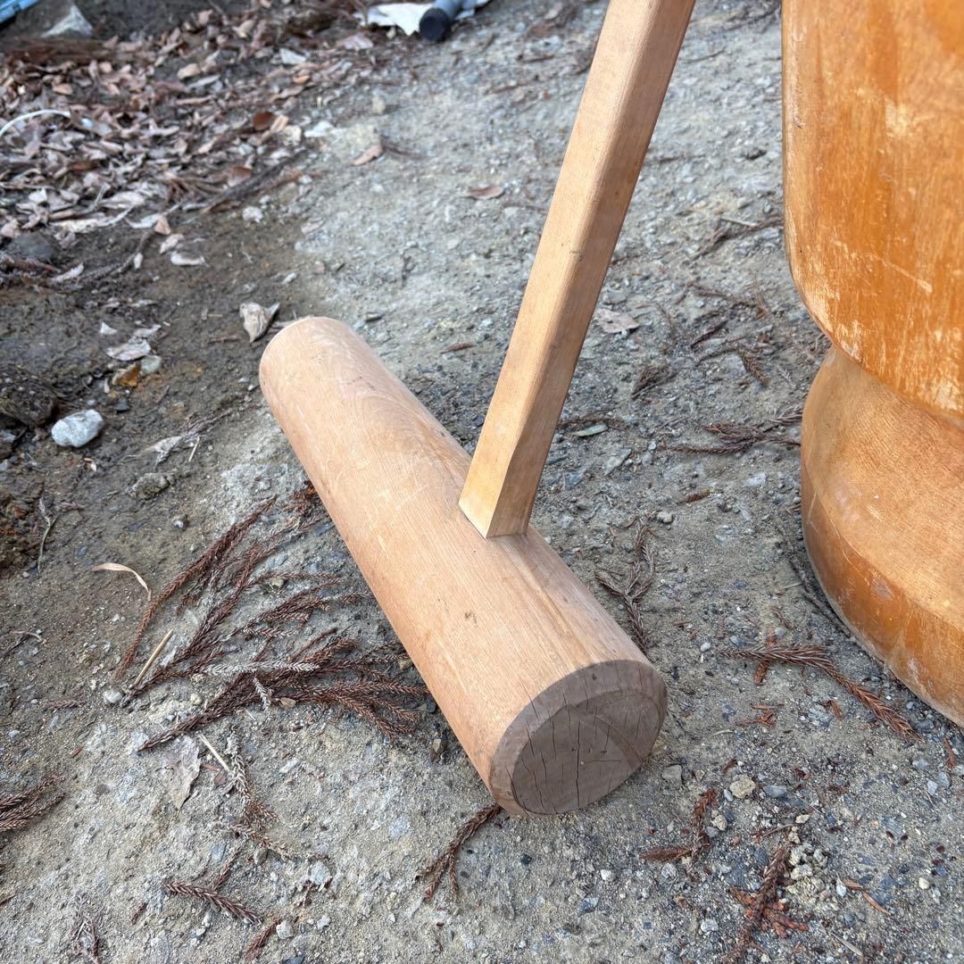 臼 天然木 木製品 餅つき 杵 きね