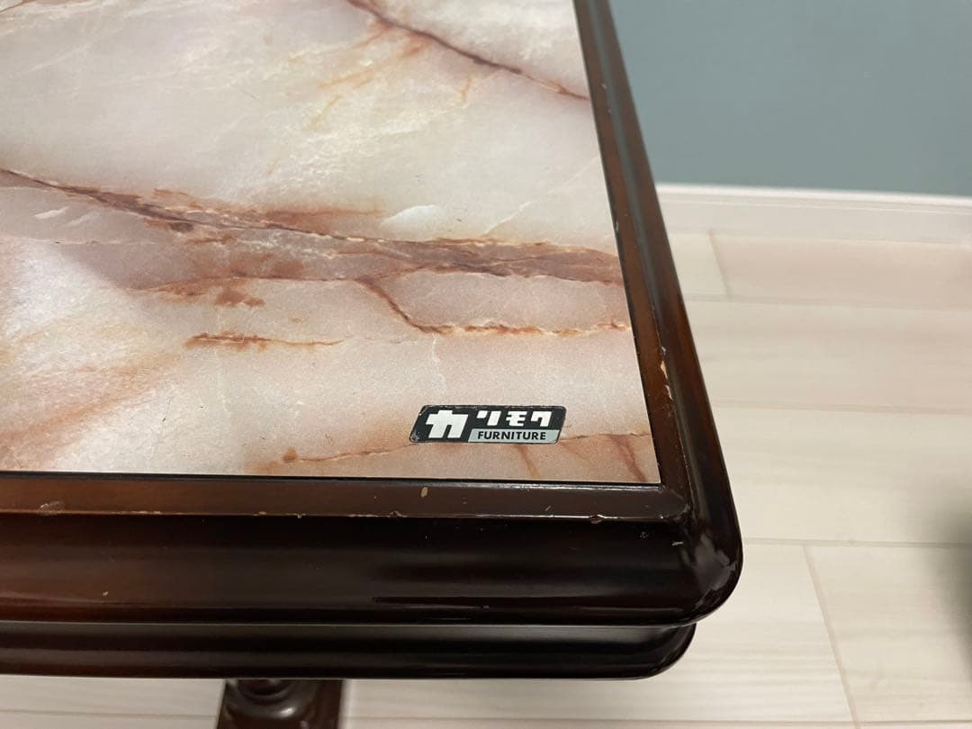 【美品】カリモク 大理石センターテーブル