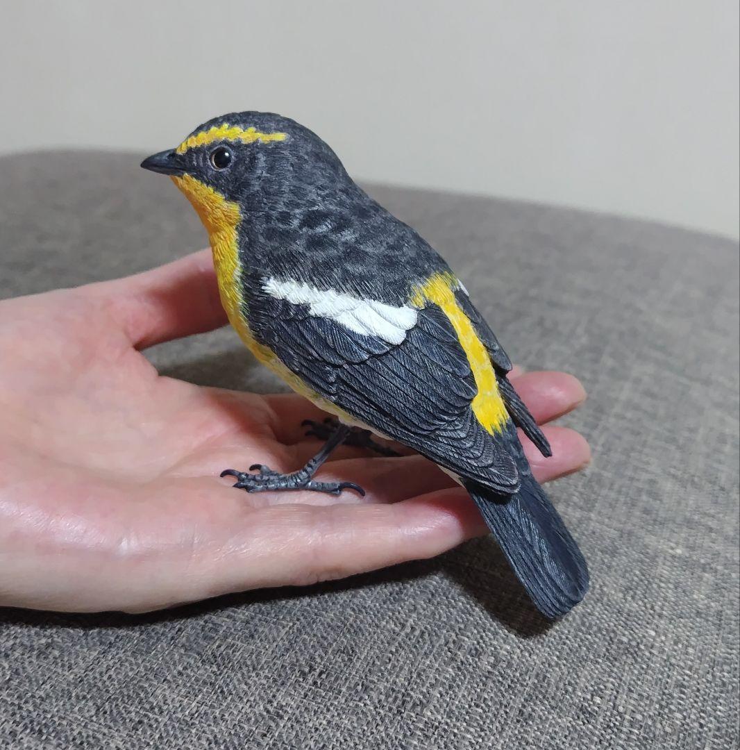 バードカービング　\"キビタキ”