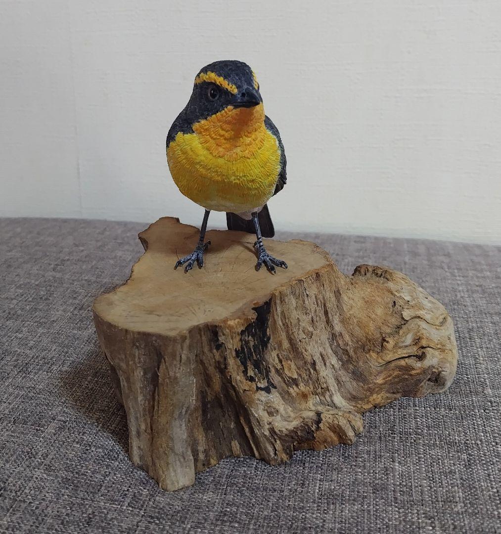 バードカービング　\"キビタキ”