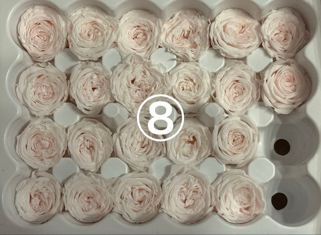 薔薇プリザーブドフラワー☆径2.0〜2.5cm★5個で¥300★