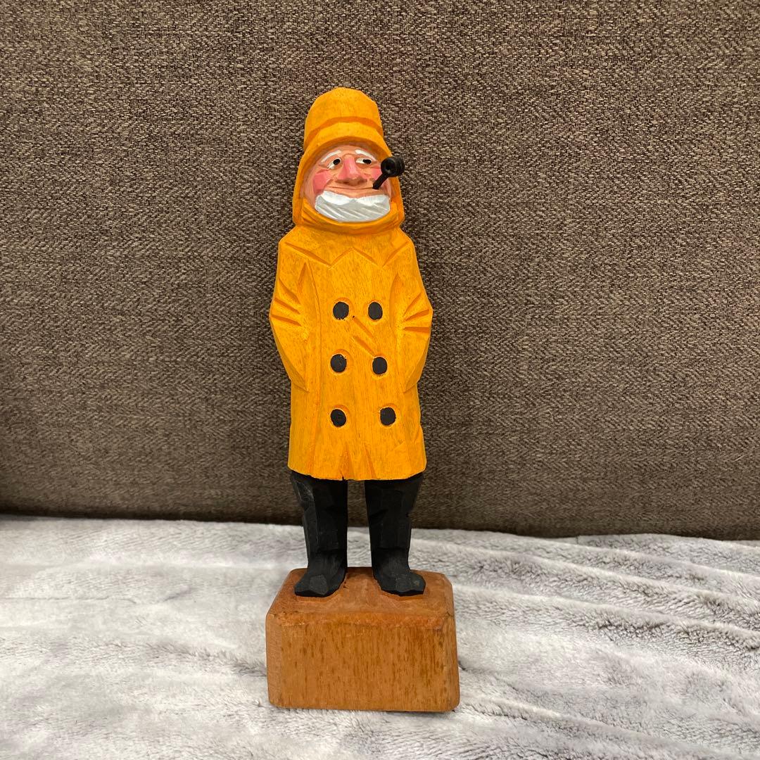 ヴィンテージ】木彫り マドロス人形 船長 - メルカリ