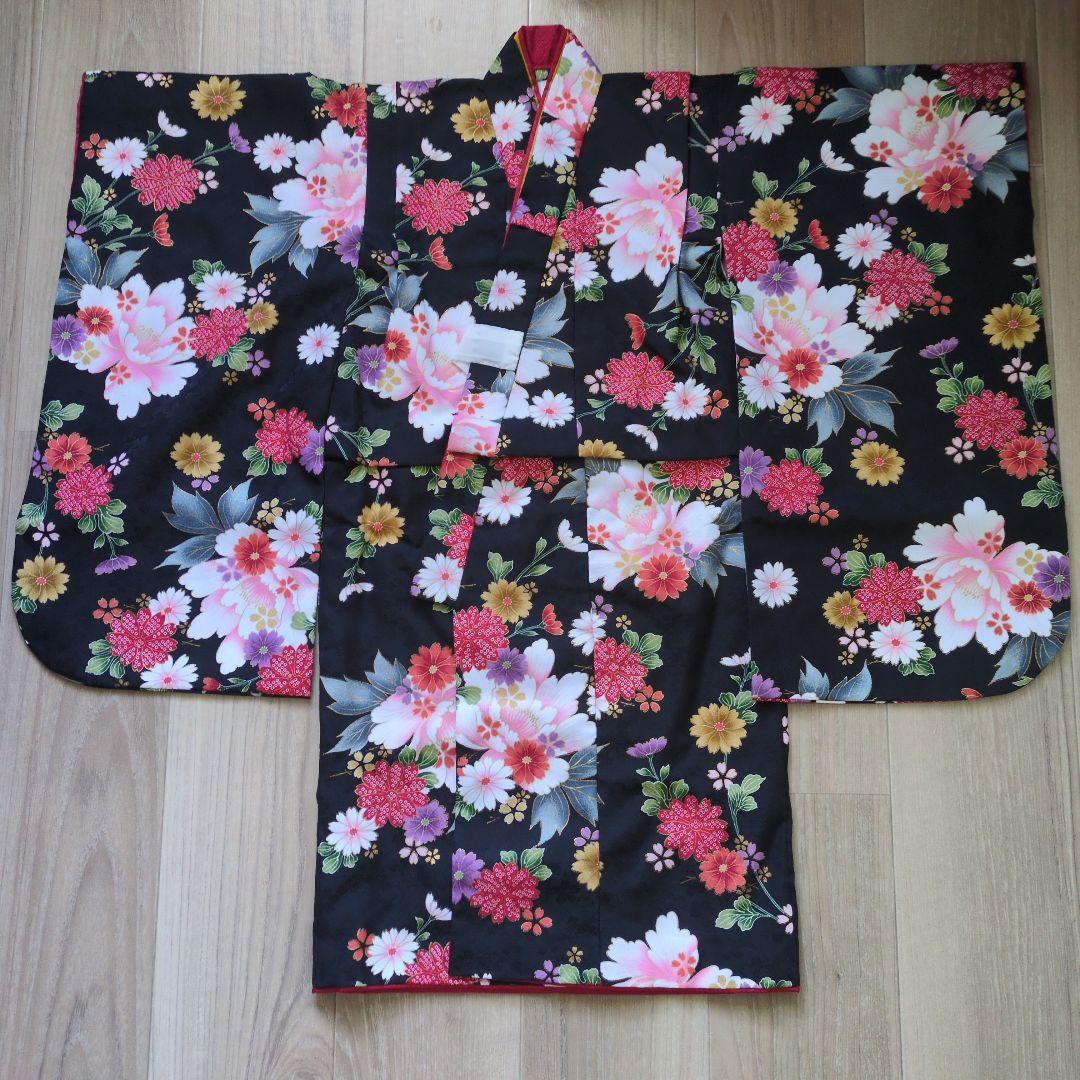 七五三用 花柄衣装 子供用 草履付き