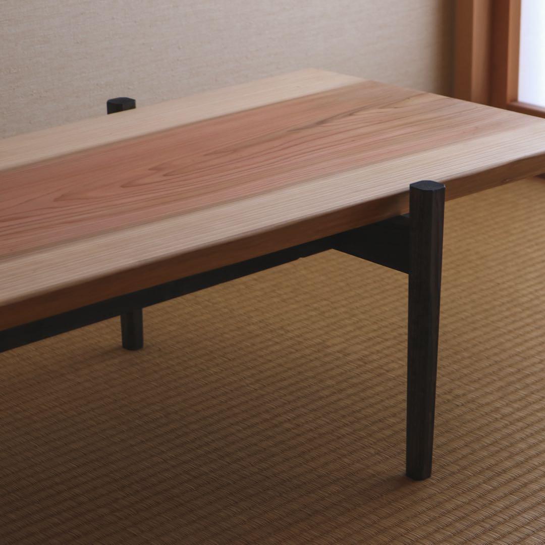 杉の黒脚ローテーブル 其の２