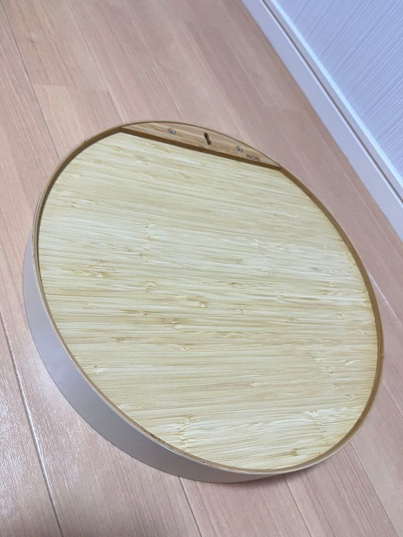 teori Mサイズ　円形鏡 ホワイト　白　直径約40cm