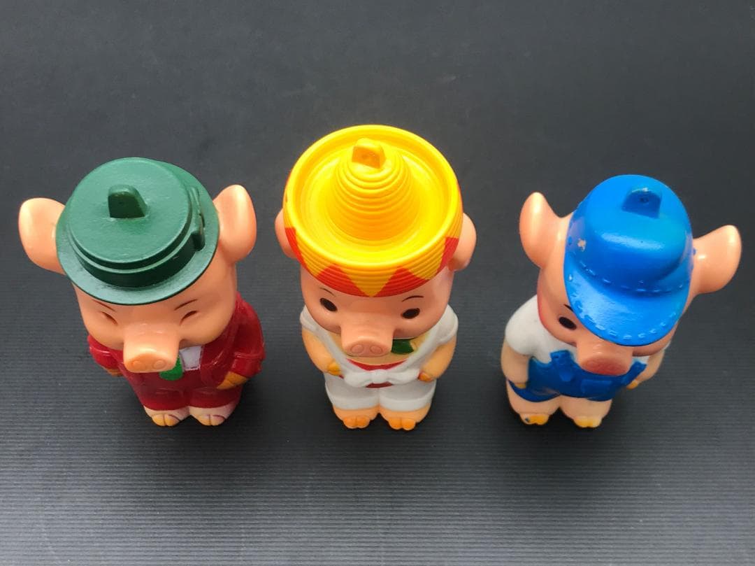 ブーフーウー 三匹の子豚 3匹のこぶた ソフビ NHK人形劇 バンダイ 当時