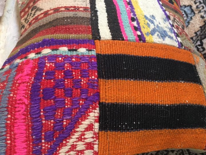 ビンテージラグ　トルコラグ　オールドキリム　クッションカバー　パッチワーク⑩