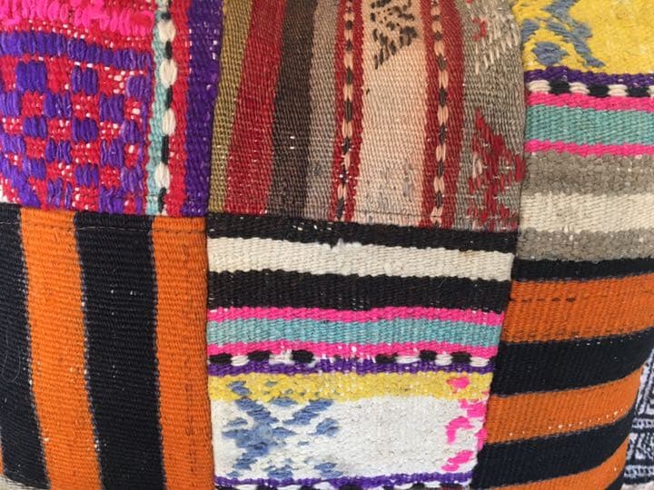 ビンテージラグ　トルコラグ　オールドキリム　クッションカバー　パッチワーク⑩