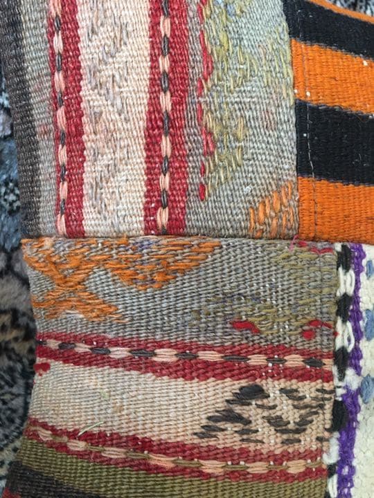 ビンテージラグ　トルコラグ　オールドキリム　クッションカバー　パッチワーク⑩