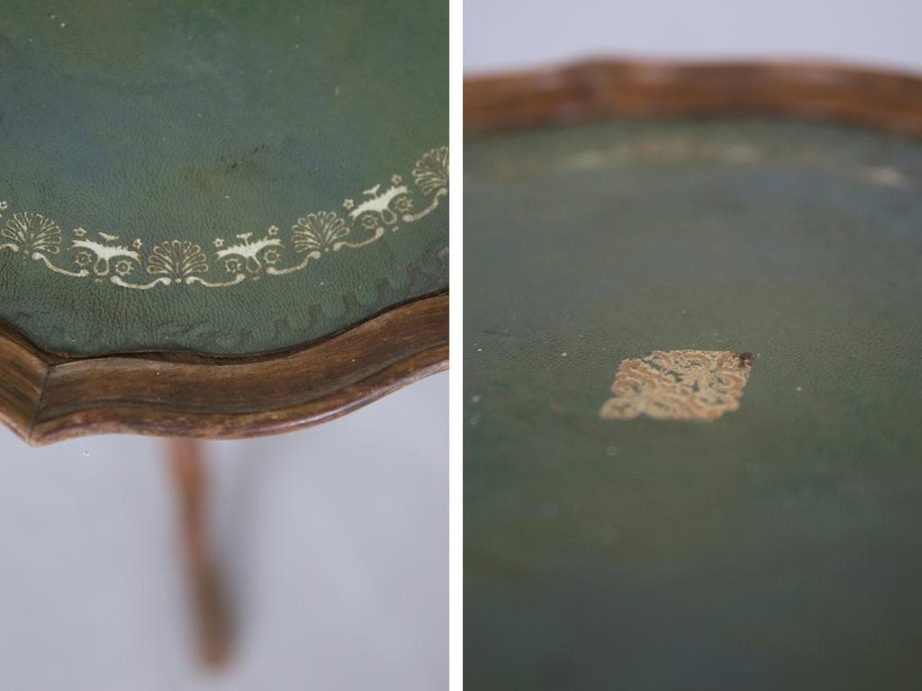 英国アンティーク木製ワインテーブル/サイドテーブル/丸机/飾り棚(89-67-1