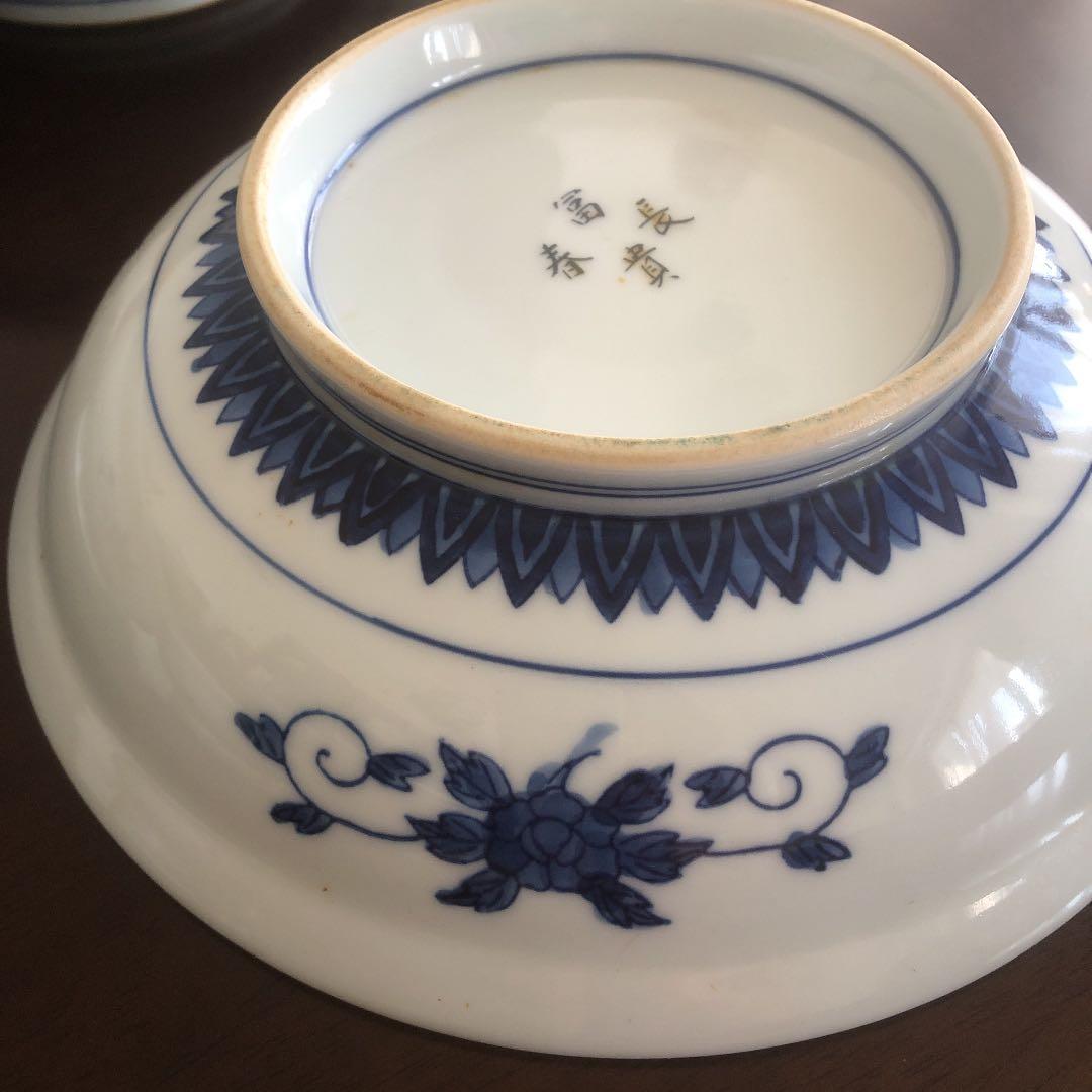 ①富貴長春　深皿　大皿　6客セット　21cm