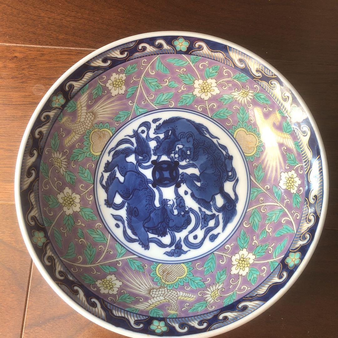 ①富貴長春　深皿　大皿　6客セット　21cm