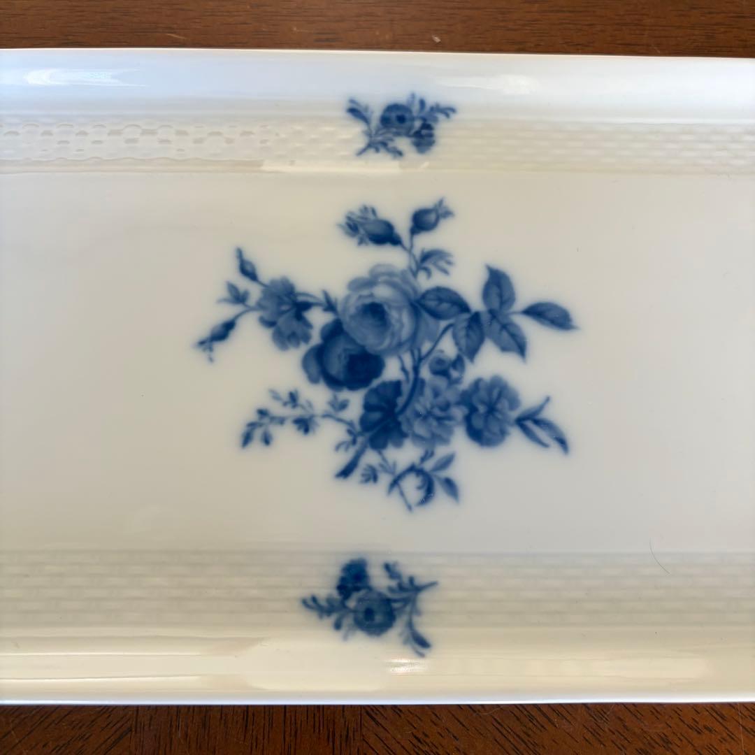 ドイツビンテージ】フッチェンロイター☆ブルーフラワー☆ロングプレート